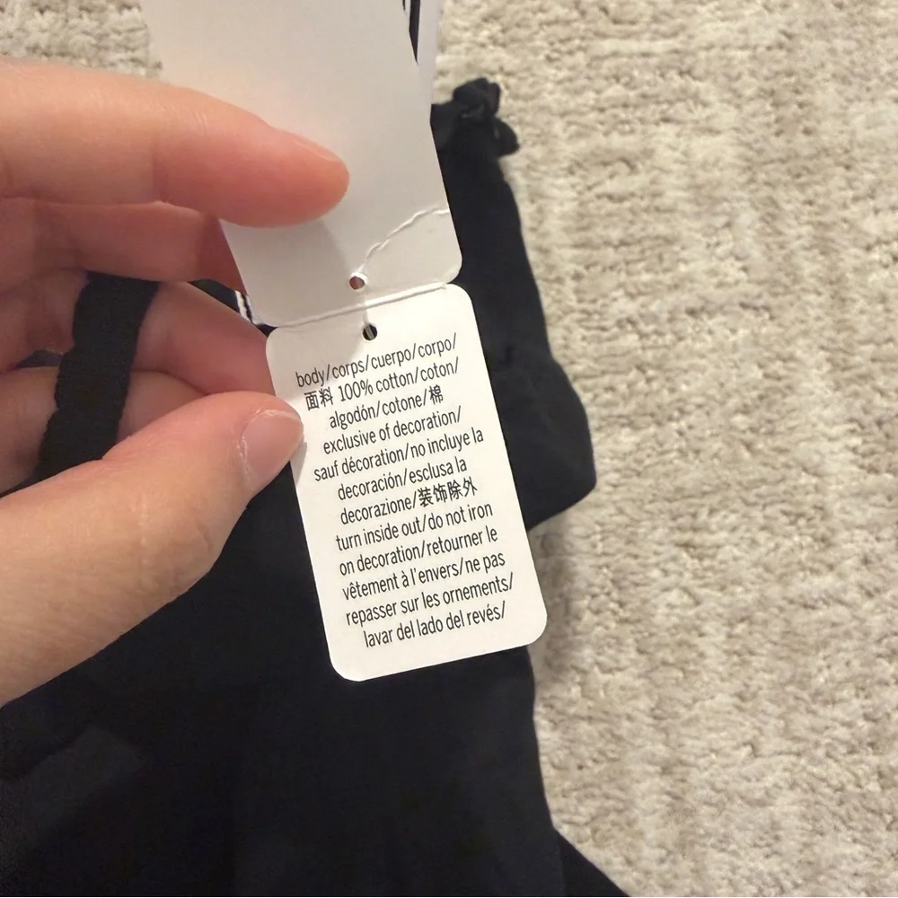 PINK Victoria's Secret Cotton Heart Pointelle Crop Top Black Pajama Set BNWT - Picture 7 of 12